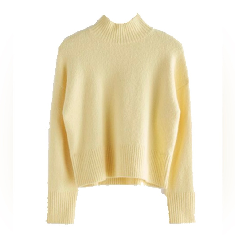 Other Stories Mock Neck Crop Sweater